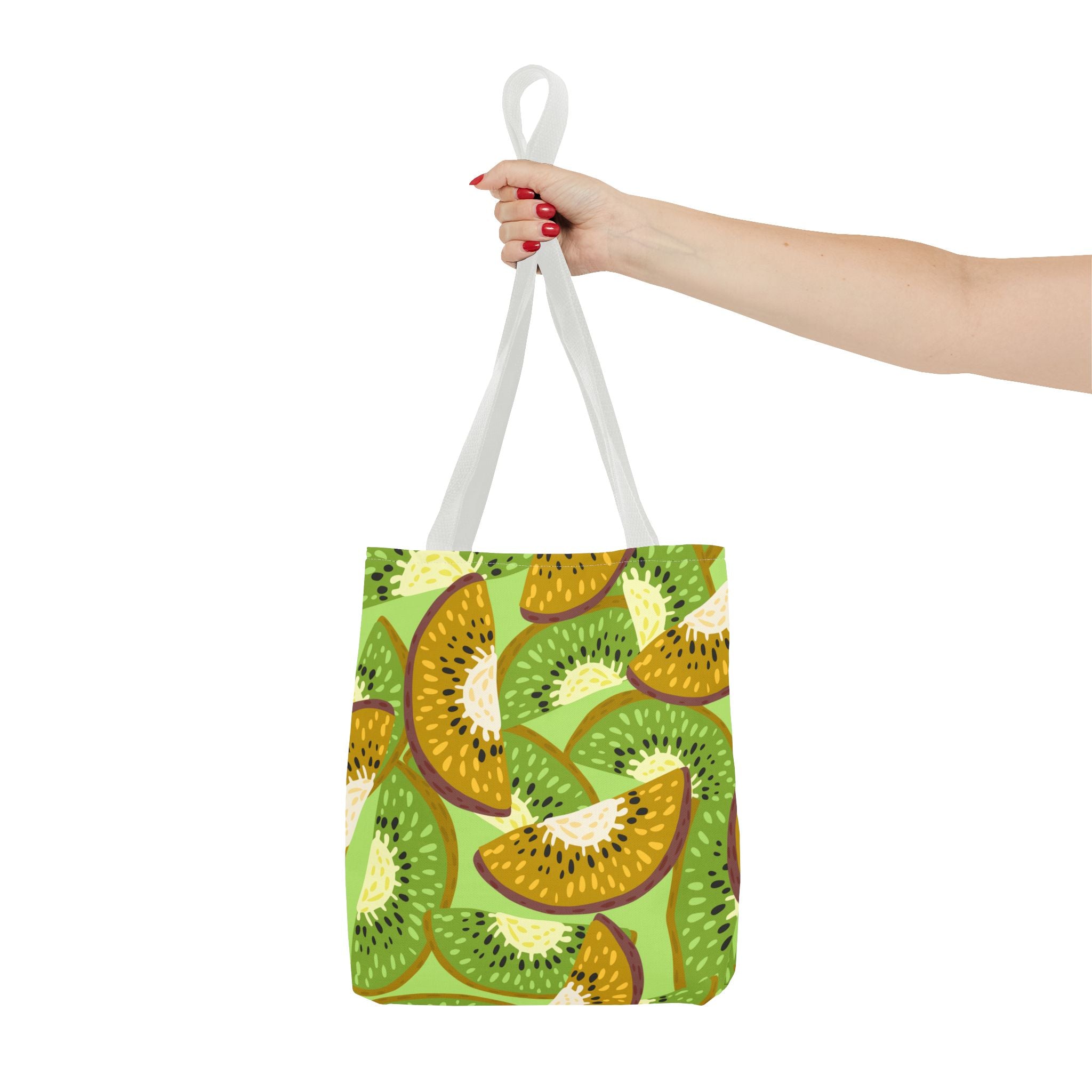 Kiwi Pattern Tote Bag – Vibrant Fruit Print AOP Reusable Shopper