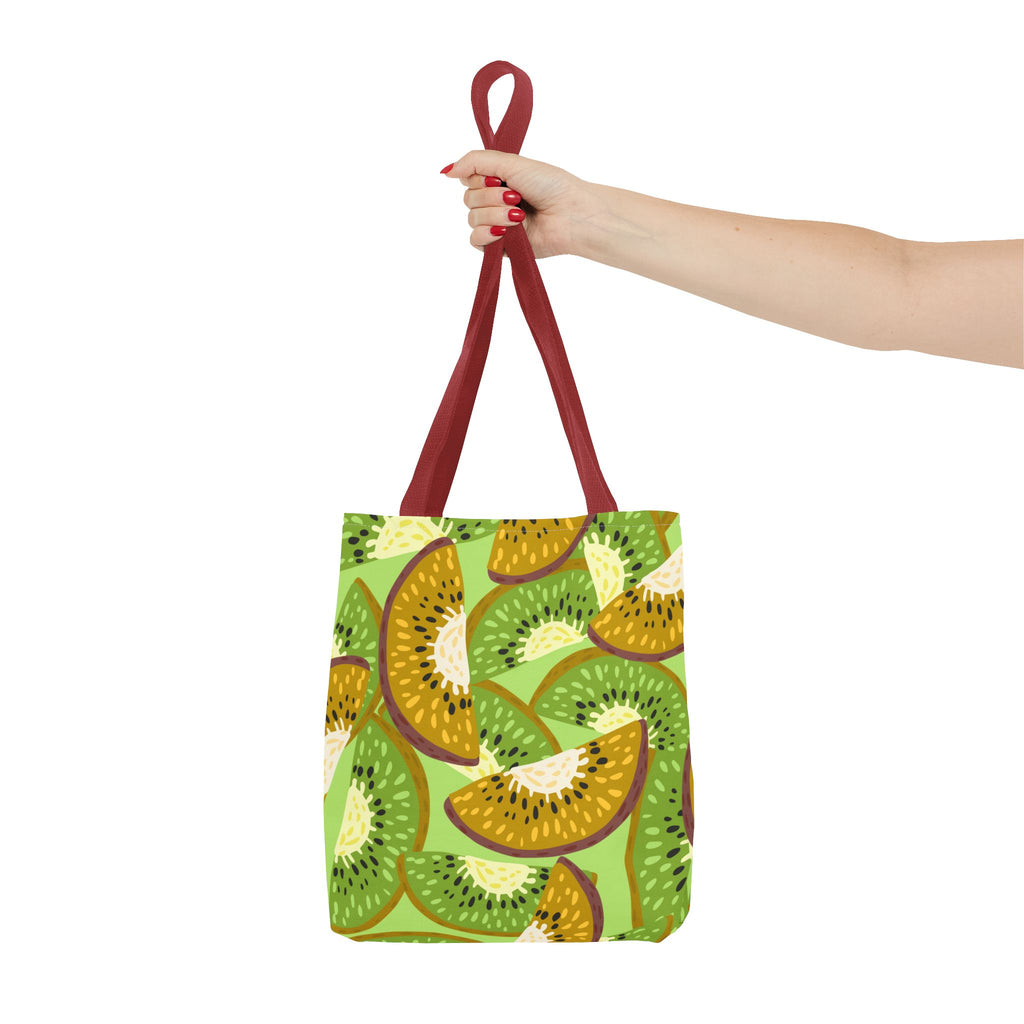 Kiwi Pattern Tote Bag – Vibrant Fruit Print AOP Reusable Shopper