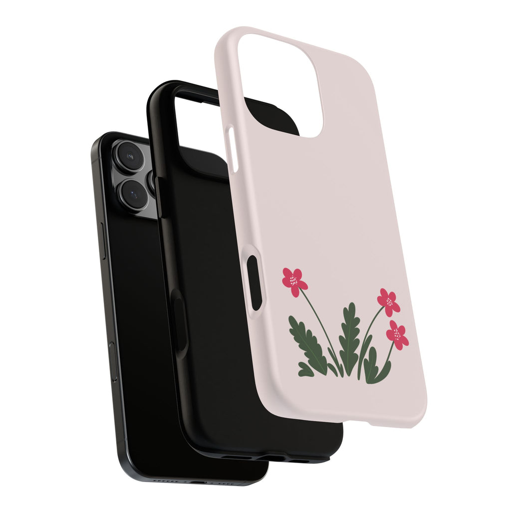 Floral Tough Case – Pink Wildflower Phone Case