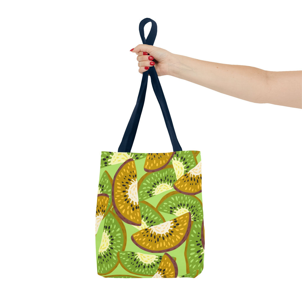 Kiwi Pattern Tote Bag – Vibrant Fruit Print AOP Reusable Shopper